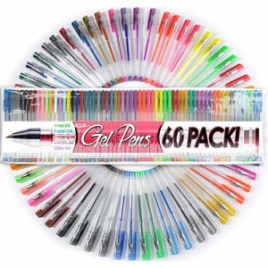 Gel pens for artists colouring drawing and writing top-quality-gel-pens-60-pack-2
