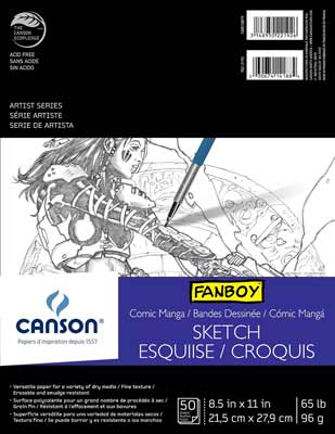 canson comic manga sketch pads 8.5x11